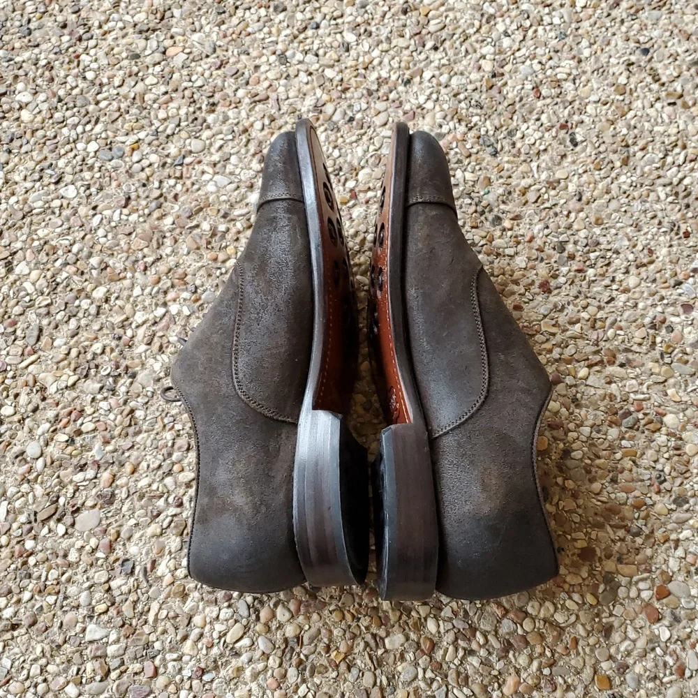 Thursday Boot Company Executive Shoes In Distressed Dark Brown